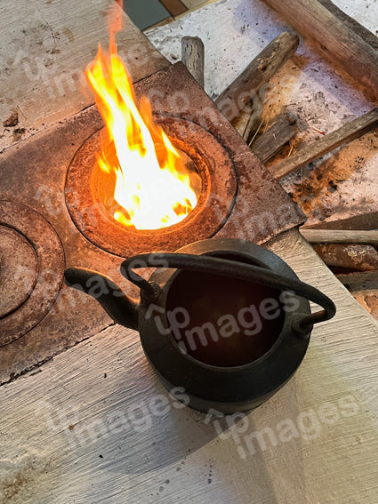 Kettle on the Wood Stove